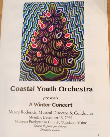 Coastal Youth Orchestra program, December 2014