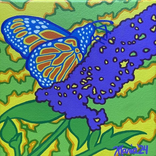 Monarch and Butterfly Bush (Neal Casal Music Foundation)