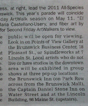 “El Camino”, Times Record, Friday, May 4th, “Ticket” section, front page (C1).