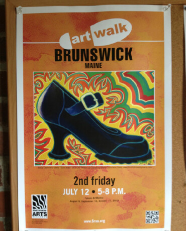 “Sole Mate”, Brunswick Second Friday Art Walk poster, July 2013.